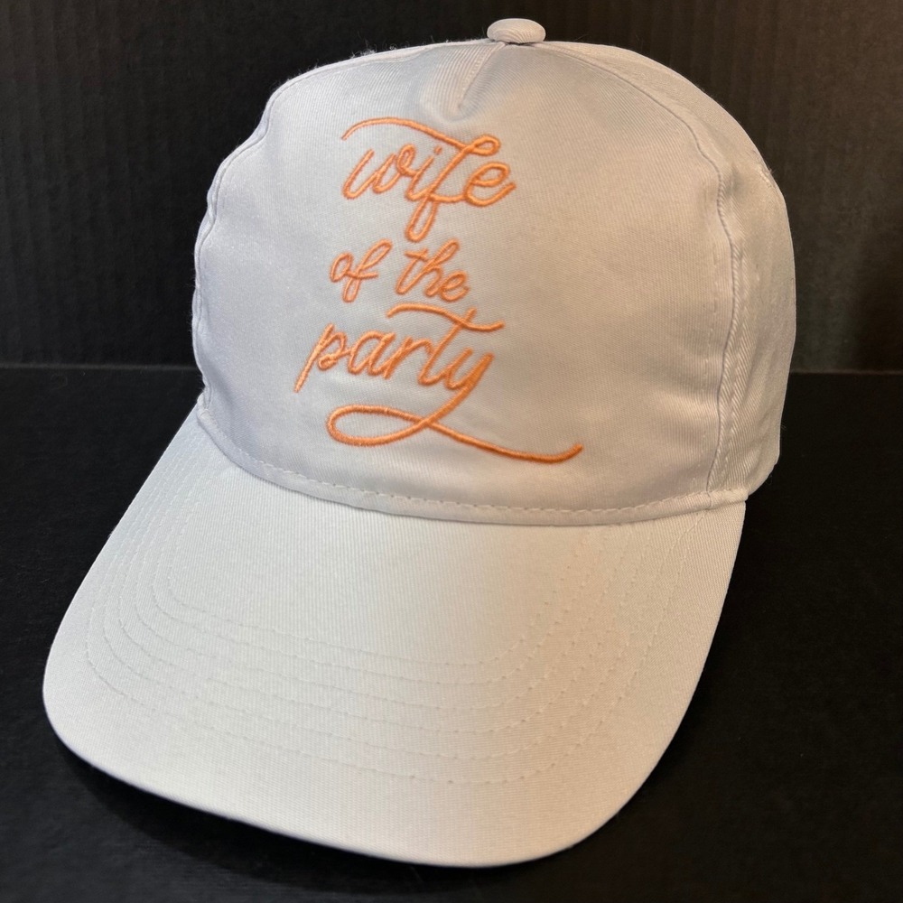 Wife of the Party Women White Unbranded Baseball Cap Adjustable OSFM